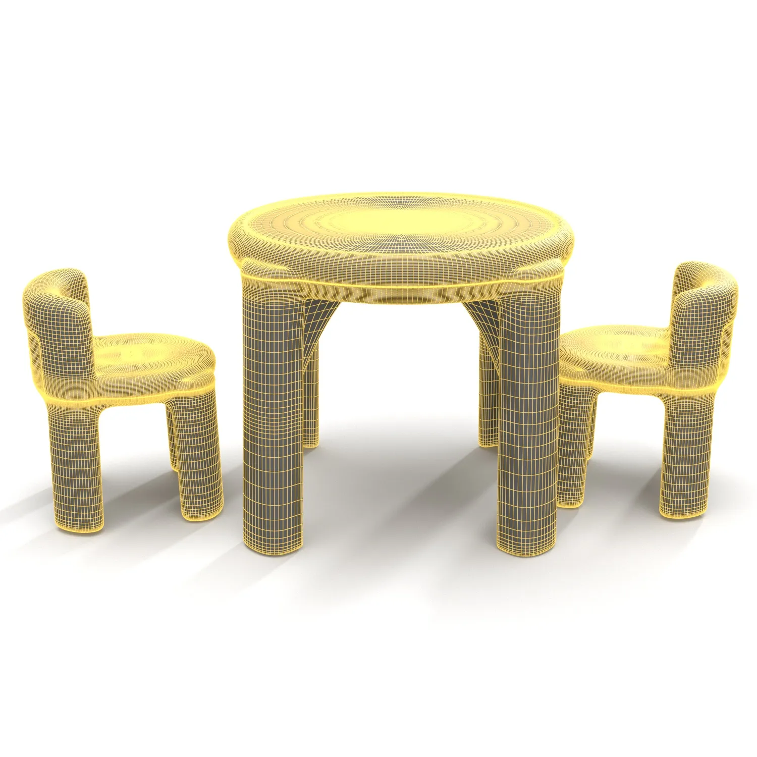 Little Tikes Bright And Bold Table One Chair PBR 3D Model_07